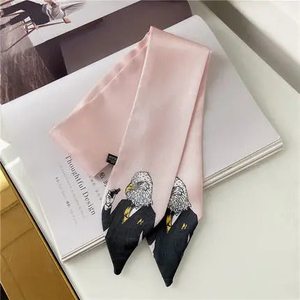 New Style Decoration Women's Printed Animal style Scarf Business Europe And America Small Neckerchief Silk Scarves skinny scarf