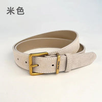 Frosted Suede Belt for Women Pin Buckle All-match Jeans Dress Decorated with Stylish Leather Trend Belt for Women