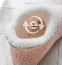 2024 Winter Warm Shoes Woman Men Indoor Slippers Soft Plus Couples Home Floor Snow Boots Anti-slip Female House Footwear