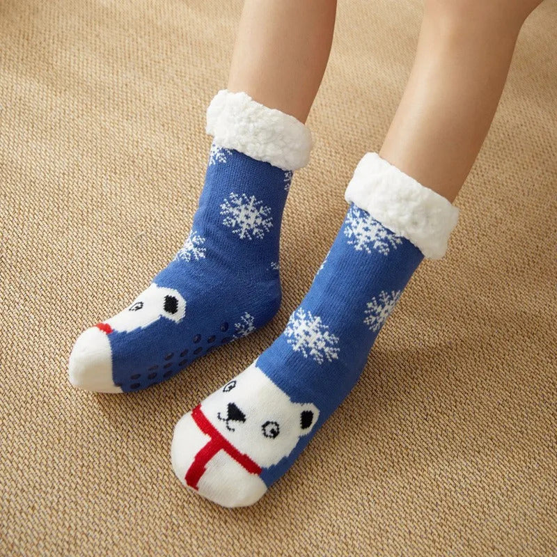 2024 New Cute Warm Socks Thicken Plus Winter Women Fuzzy Socks Christmas Kawaii Stocking Xmas Gift Home Floor Room Funny Sock