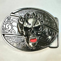 Alloy Belt Buckle Westen Cowboy Buckle Oval Zinc Alloy Metal Brand Design Buckle for Waist Belt Replacement Clothing Accessories