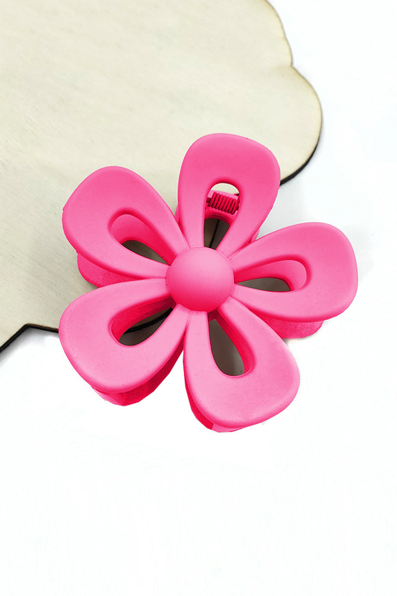 Black Sweet Hollowed Flower Shape Claw Clip