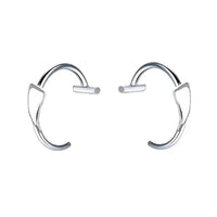 2PCS Trendy 10mm Stainless Steel Punk Clip on Fake Piercing Nose Wrap Lip Rings Unisex Nose Ring Women Men Tusk Body Jewelry