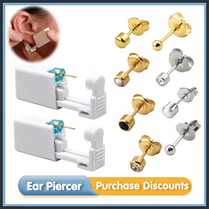 1pc Disposable Ear Piercer with Ear Stud-Aseptic Ear Piercing Gun Set-Painless Gun Piercing