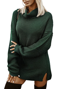 Sage Green Cozy Long Sleeves Turtleneck Sweater