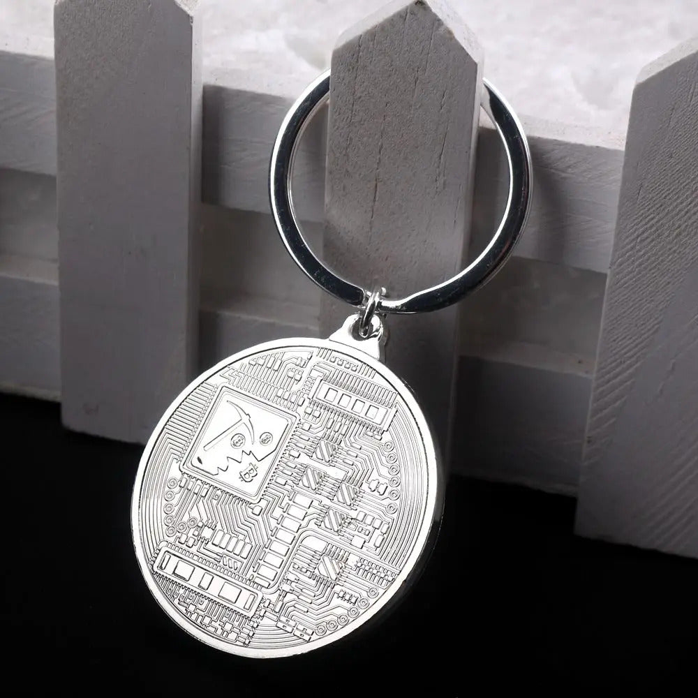 2023 Newest Bitcoin Keychain Music Band Keyring Pendant Women and Men Jewelry Collection Gift