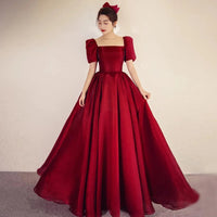 Evening Prom Dresses for Women Square Collar Puff Sleeve Organza Casual Summer Dress 2023 Elegant Formal Birthday Party vestidos