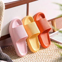 Women Thick Platform Cloud Slippers Indoor Home Eva Soft Sole Pillow Slides Sandals Woman 2023 Summer Non Slip Beach Flip Flops