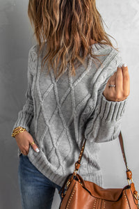 Wine Oversize Thick Pullover Sweater