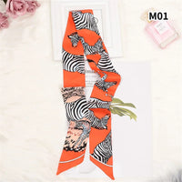 Horse Printing Bag Scarf 2024 New Small Skinny Silk Scarf Women Luxury Brand Foulard Women Tie Fashion Head Scarves For Ladies