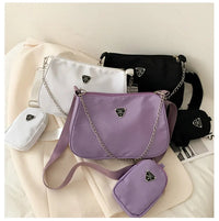 New Simple Small Crossbody Female Armpit Bags Solid Color Shoulder Bags Casual Bags Slanting Women's Bags Mother's Bags