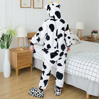 Kigurumi Cow Cartoon Pajamas Onesies For Adults Women Men Animal Pyjamas Christmas Halloween Cosplay Party Costumes