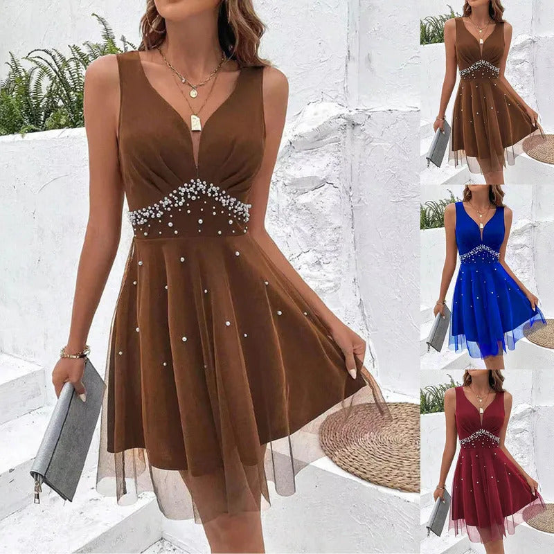 Wedding Guest Dresses For Women Spaghetti Strap A-Line Glitter Sparkly Sequin Dress For Women Mini Cocktail Dresses For Women