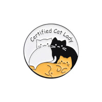 Jar Anti Depressants Cats Badge Bottle Mental Heath Enamel Pin Brooch Certified Cat Lady Meow Catitude Animal Pill Gift Jewelry