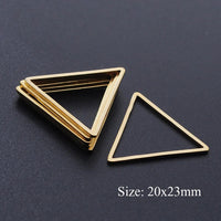 10pcs/lot 316 Stainless Steel   Hollow Geometric Square Circle Triangle Charms Wholesale Never Tarnish Jewelry Making Charms