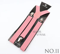 New Candy Color Adjustable Suspenders Elastic Leather Y-Back Braces Straps For Men Women Kids Pants Shirt Girl Skirt Accessories