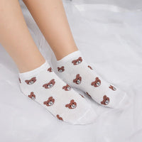 1-5Pairs Cotton Short Sock Cartoon 3D Cat Puppy Dog Animal Socks Harajuku Kawaii Women Girls Anklet Socks Breathable Casual Sox