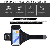 HAISSKY Running Sports Armband Bag For iPhone 16 15 14 13 12 Pro Max 15 Plus Xiaomi Zipper Earphone Pocket Workout Phone Arm Bag