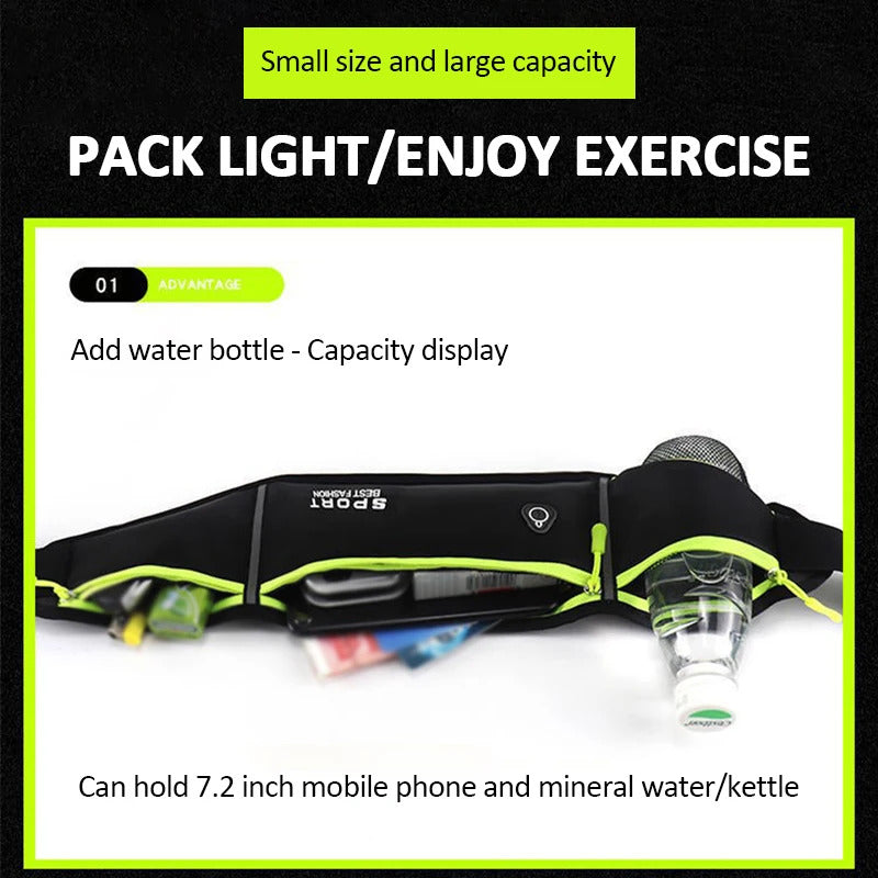 Running Waist Bag Men Women Sports Belt Pouch Sports Fanny Pack Mobile Phone Bag Gym Running Cell Phone Jogging Run Cycling Bag