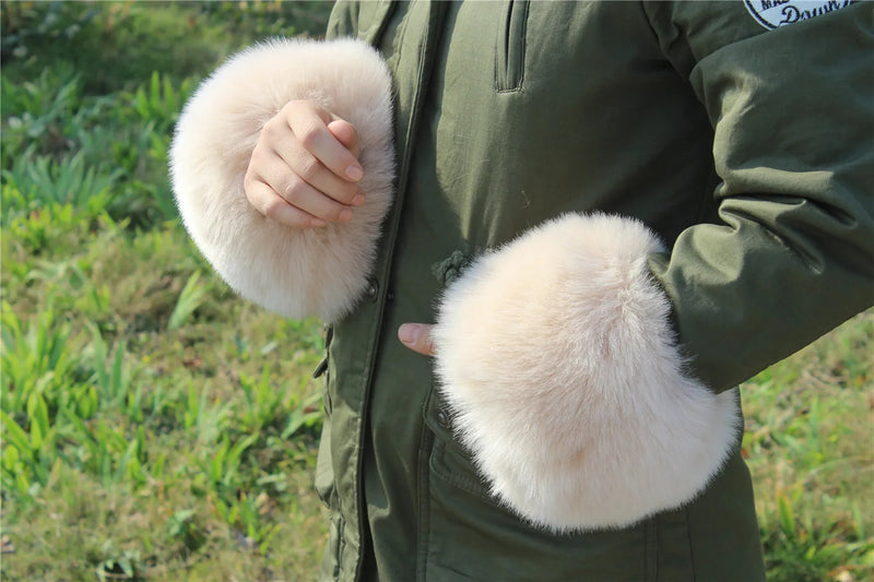 Imitation Raccoon Fox Hair Fluffy Hand Rings Fluffy Wrist Guards Women's Cuffs Imitation Rabbit Fur Bracelets Cuffs Wrist Covers