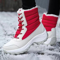 Women Boots Waterproof Heels Boots For Winter 2023 Tren Platform Ankle Boots Keep Warm Snow Shoes Plush Outdoor Short Boots