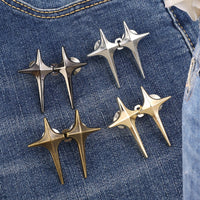 4Set Cross Star Metal Jeans Button Snaps Detachable Pants Clips Buttons Pins DIY Waist Tightener Clothing Buckles Sewing Tools