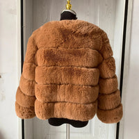 Women's Fashion faux fur coat super hot Autumn Winter women short Faux fox fur fluffy jacket high quality 7xl Ladies furry coats