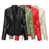 Leather Jacket Women Winter Long Women's Moto Biker Zipper Jacket Streetwear Harajuku Loose Women's Coat Moto Biker Jacket