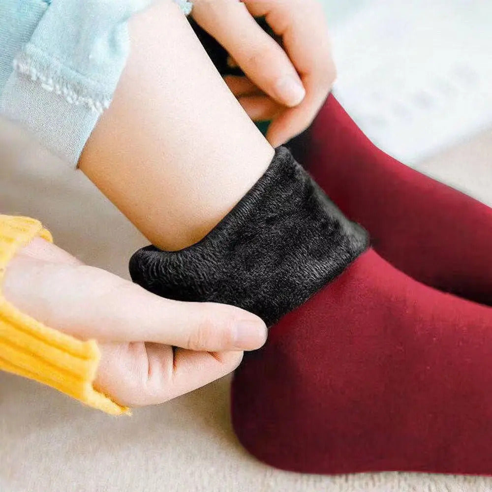 Women Winter Thicken Velvet Low Socks Solid Color Warm Socks Comfortable Thermal Velvet Wool Socks Elastic Seamless Snow Sock