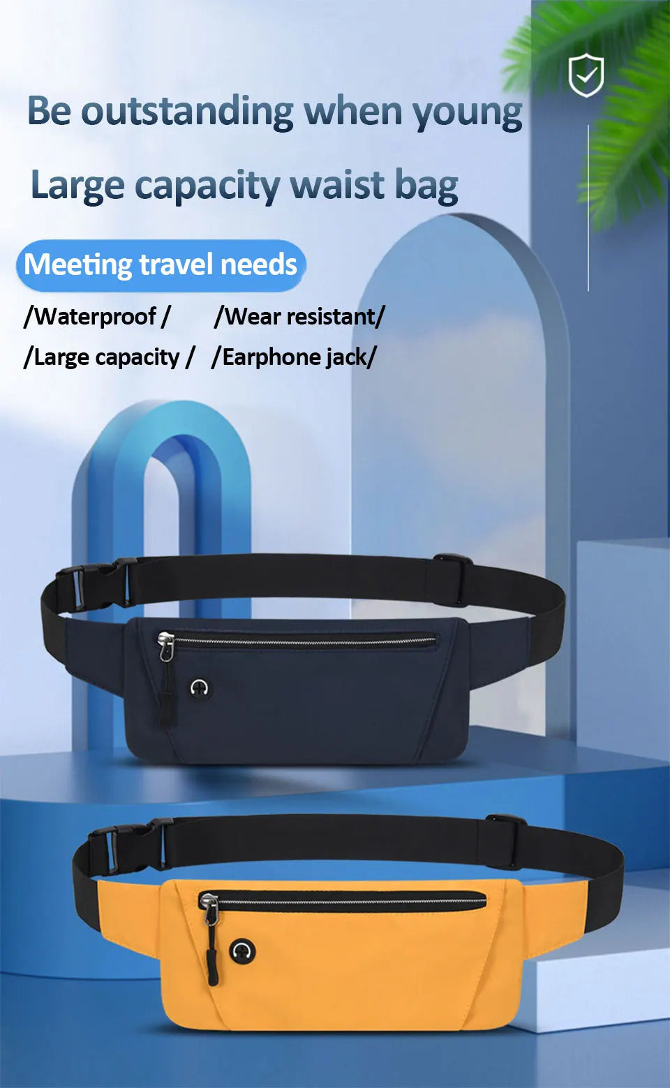 Running Waist Bag Sports Belt Pouch Mobile Phone Bag Men Women Waist Pack Lightweight Gym Sports Bag Waist Pack Adjustable Strap