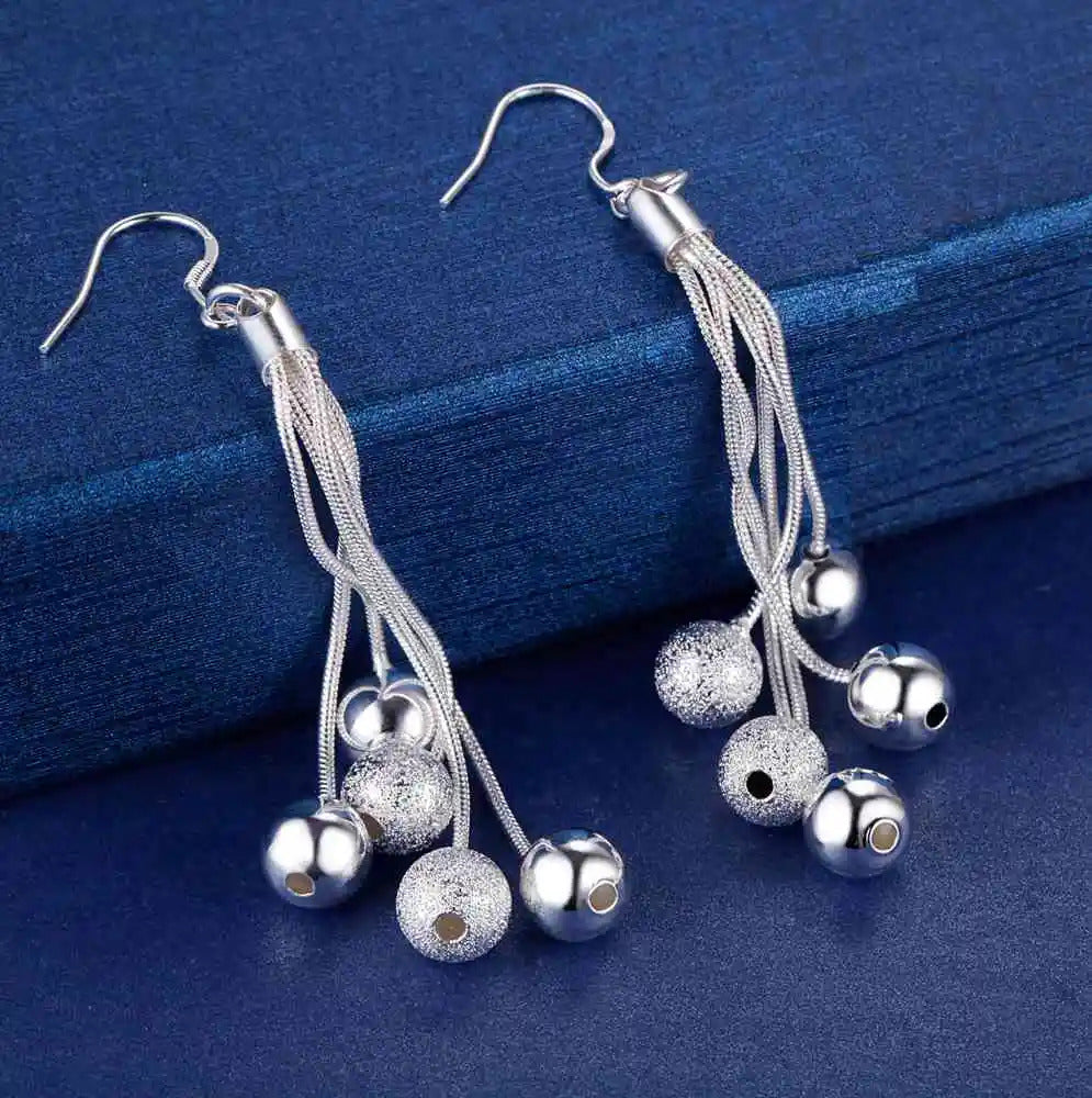 Original 925 Sterling Silver New Earrings Hearts For Women Exquisite Student Girlfriend Jewelry Accessories Wedding Fashion Gift