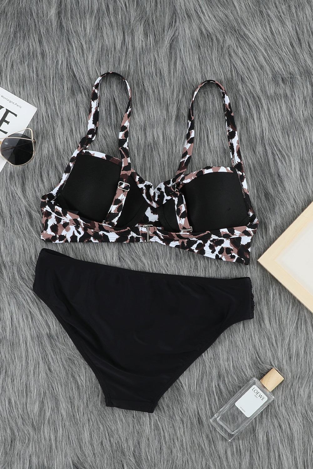 Twisted Bust Leopard Bikini Set