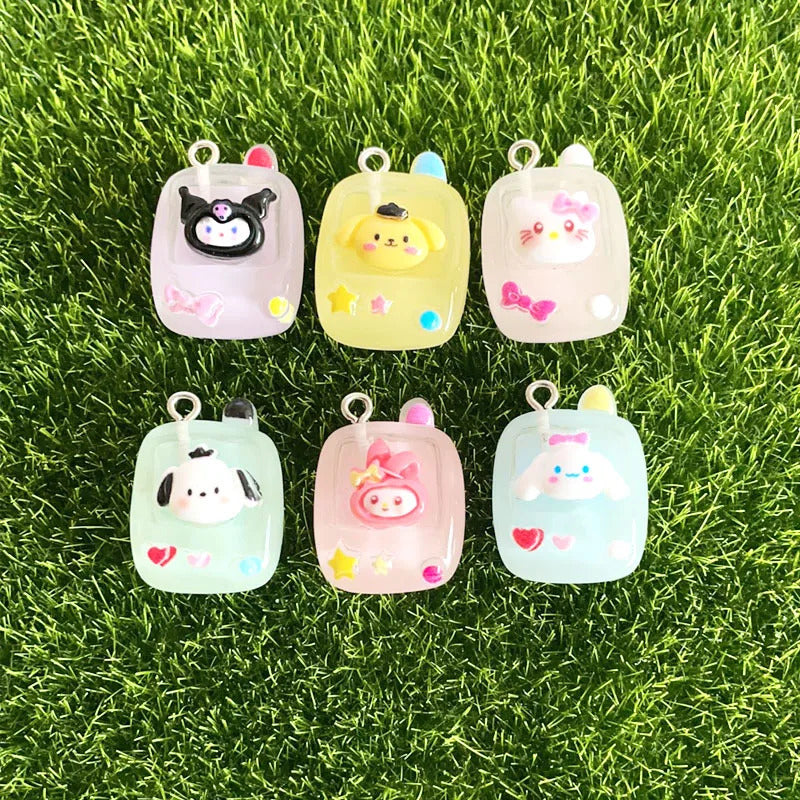 10pcs  Simulated Cute  Rabbits Dogs Cats Resin Charms Accessory Pendants Handmade  Jewelry DIY Earring Necklace