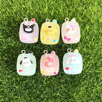 10pcs  Simulated Cute  Rabbits Dogs Cats Resin Charms Accessory Pendants Handmade  Jewelry DIY Earring Necklace