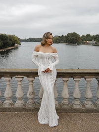 Elegant One Shoulder Lace Up Hollow Women's Dress Slim Fit See-through Long Sleeved Backless Robe 2024 Summer Lady Evening Gowns