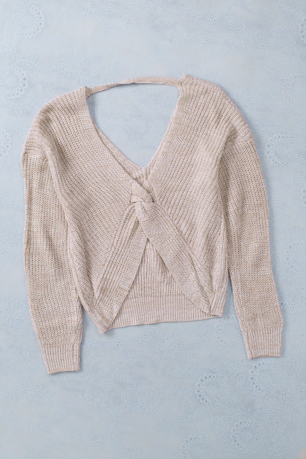 Gray Heather Knit Pullover Sweater