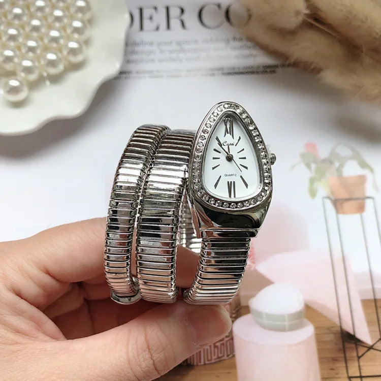 Women Quartz Watch Bracelet Stainless Steel Fashion Gold Ladies Watches Clock High-quality Luxury Ladies Wristwatch(Only Watch)