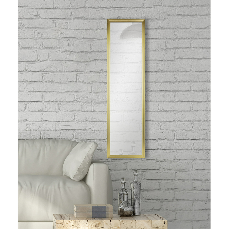 [Shipping from US] Mirror Full Length with 13x49 Black Frame - Versatile Hanging Options, Pre-Drilled for Easy Installation