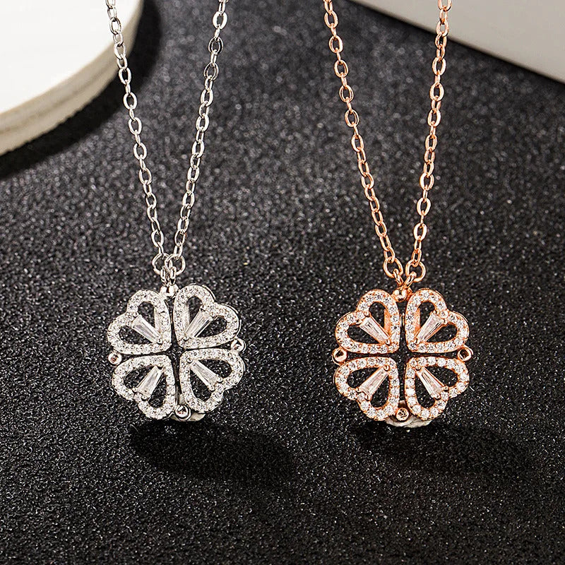 2022 Classic Fashion Ladies Love Clover Pendant Necklace Exquisite Micro-Inlaid Lucky Jewelry Girls Anniversary Wedding Gift