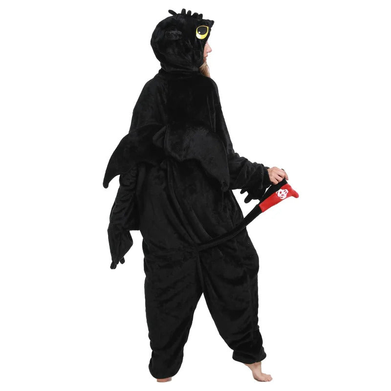 Kigurumi Onesie Cartoon Pajamas For Adult Women Men Animal Pyjamas How to Train your toothless Pajama Dragon Cosplay Costume