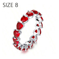 S925 Sterling Silver Valentine's Day Red Series Red Heart Charm Bow Ring Heart Necklace Fit Bracelet DIY for Women Jewelry Gift