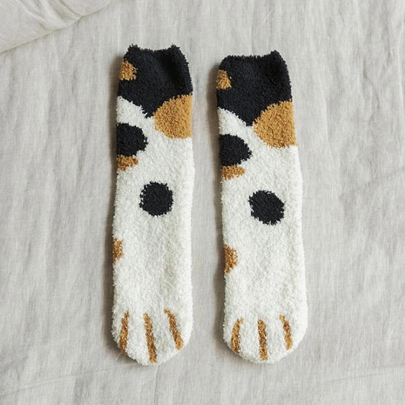 Fashion Womens Cats Paw Stripe 3d Socks Kawaii Fun Thick Girls Cartoon Animal Fingers Sock Hosiery Toe Zebra/Tiger/Cat Foot Sox