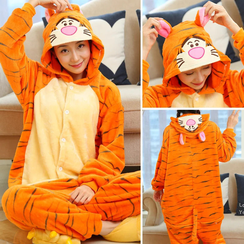 Kigurumi Totoro Panda Cartoon Onesies Kids Children Animal Pajamas Jumpsuits Women Men Sleepwear Onepiece Anime Cosplay Costumes