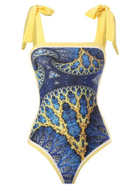 2024 String One Piece Swimsuit & Vent Skirt Padded Sexy Swimwear Women Bathing Suit Female Swimming Summer Beachwear Bodysuit