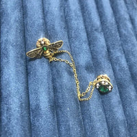 1 Piece Of Bee Crystal Tassel Women's Brooch Sweater With A Unique And Luxurious Design-zt3128