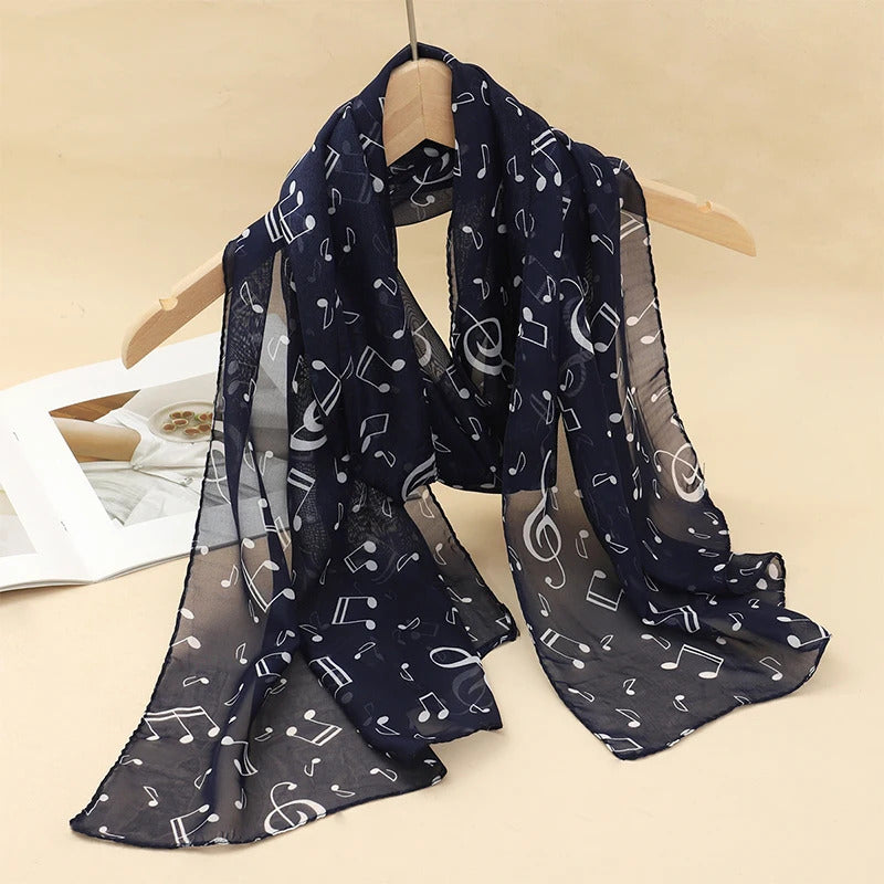 2024 New Print Chiffon Scarf Shawl Women Sunscreen Silk Scarf Turban Long Wrap Beach Travel Outdoor Accessories Trendy Headband