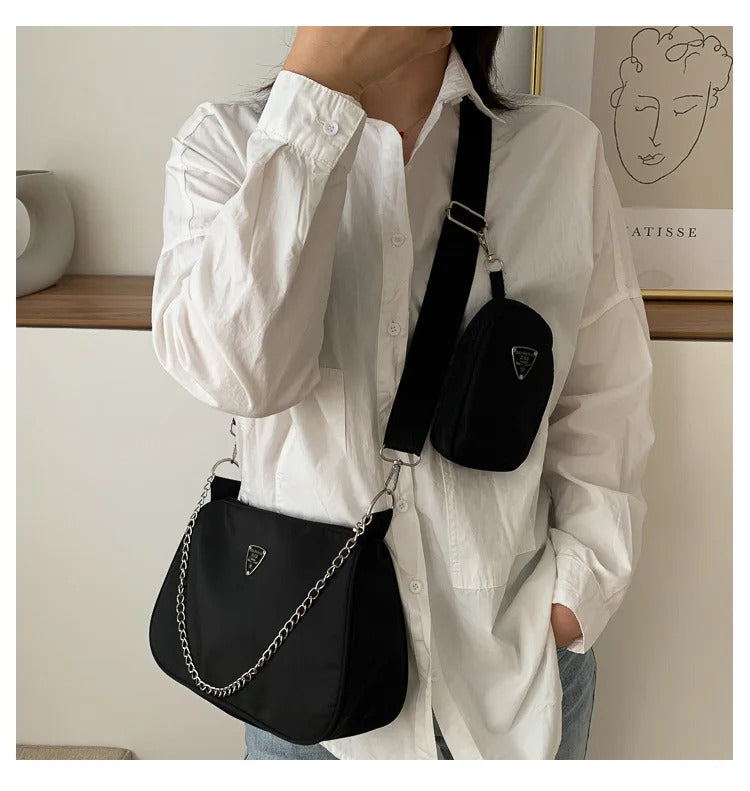 New Simple Small Crossbody Female Armpit Bags Solid Color Shoulder Bags Casual Bags Slanting Women's Bags Mother's Bags