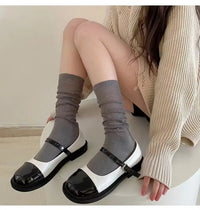 5/1Classic Knit Leg Warmers Rib-Knit Knee-High Leg Warmer Socks Women's Stockings Knitted knee high socks for comfort