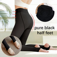 Women's Fleece Tights Ladies Warm Winter Tights Leggings Thick Fleece Panty Fake Translucent Pantyhose Thermal Stockings Woman