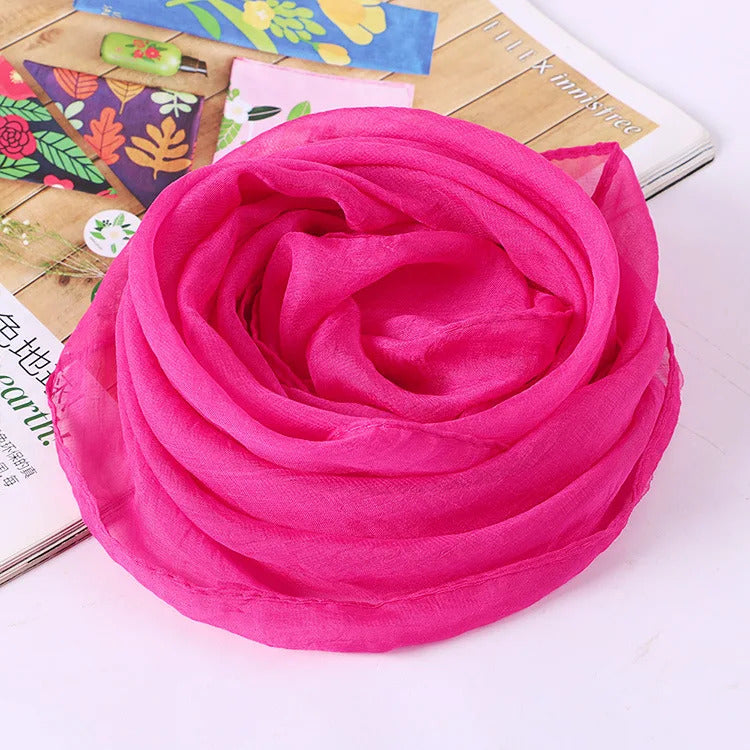 New 70X70cm Simulation Silk Scarves Women's Versatile Small Square Solid Chiffon Scarf Gauze Scarf Party Gift